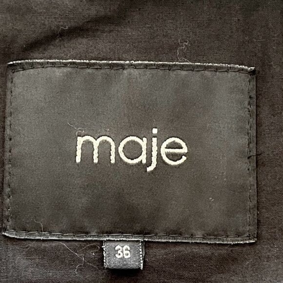 Maje buttery soft lamb leather black jacket Small - Picture 7 of 11